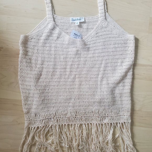 Cloud Chaser Tops - NWT Cloudchaser  Knit Top with Fringe